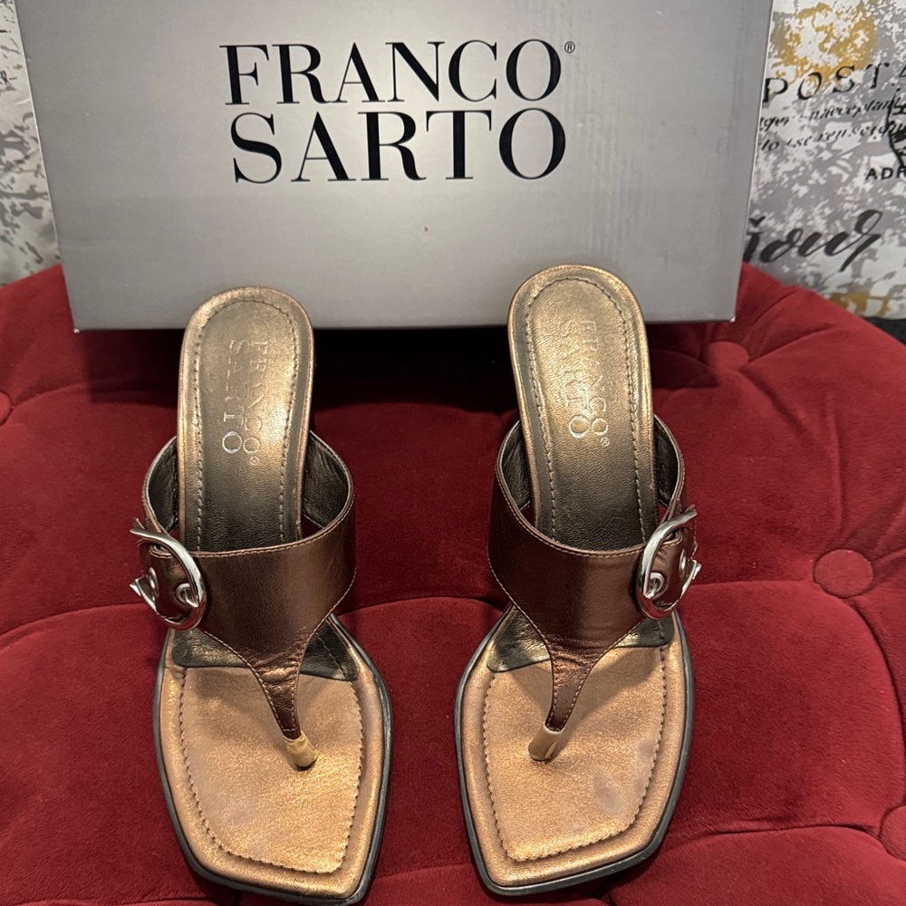 Franco Sarto Metallic Brown Sandals